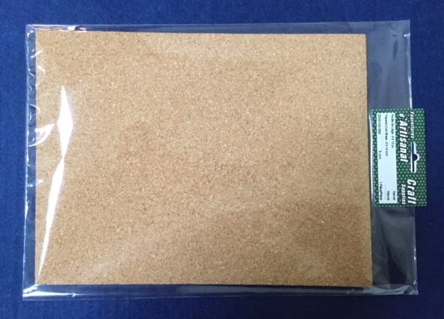 Tapered Cork Sheet 9 X 12 Inch., 2.50 Mm., 1 Sheet, Naturel